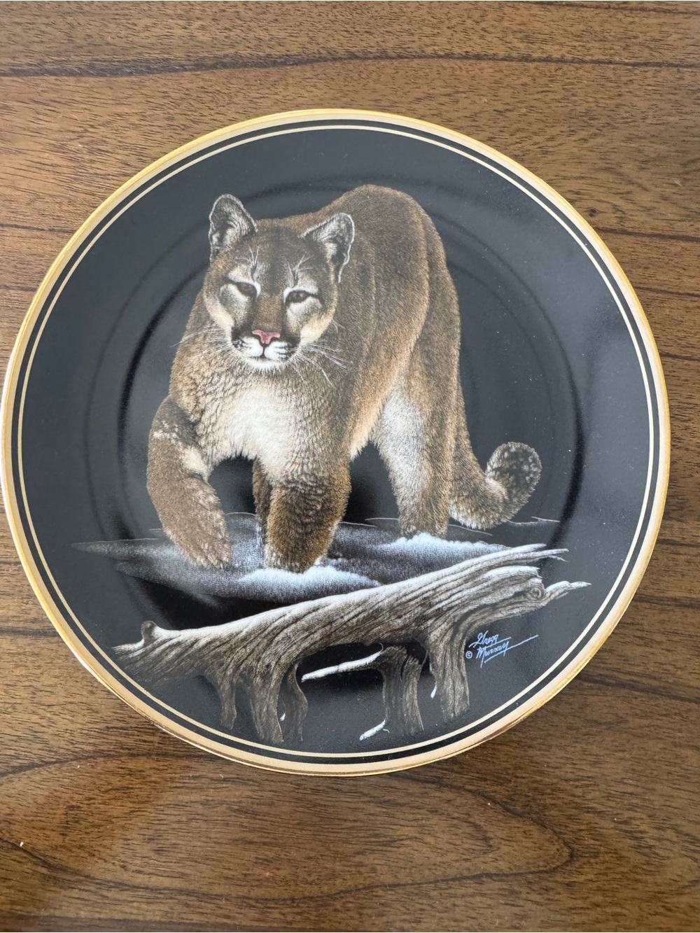 Hamilton Collection “Cougar” Collector Plate – Gregg Murray – 1992